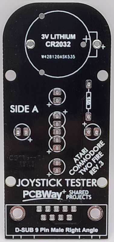 Płytka PCB testera joysticka Atari, Commodore, ZX Spectrum