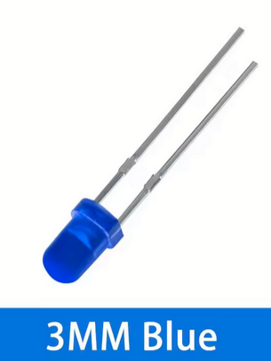 Blue LED diode, diameter 3mm, 20 pieces