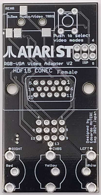 Płytka PCB adaptera RGB do VGA do Atari ST/STE