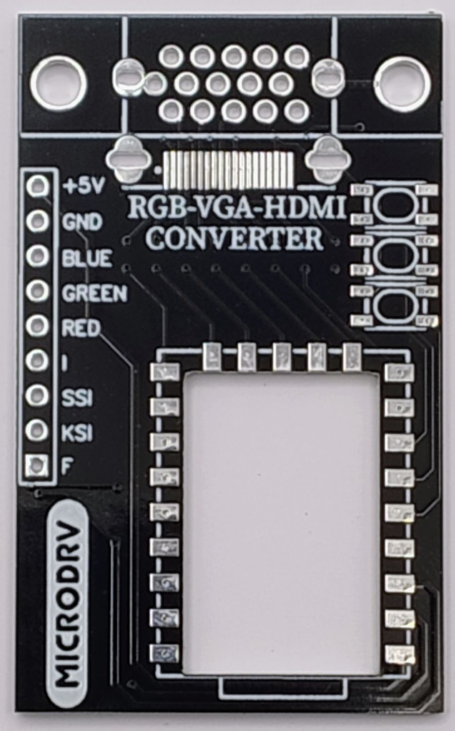 Płytka PCB konwertera sygnału RGBI komputerów ZX Spectrum do VGA i HDMI