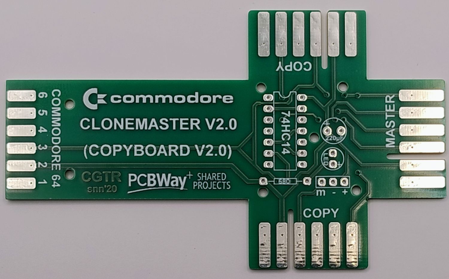 Płytka PCB adaptera Clonemaster do kopiowania kaset Commodore