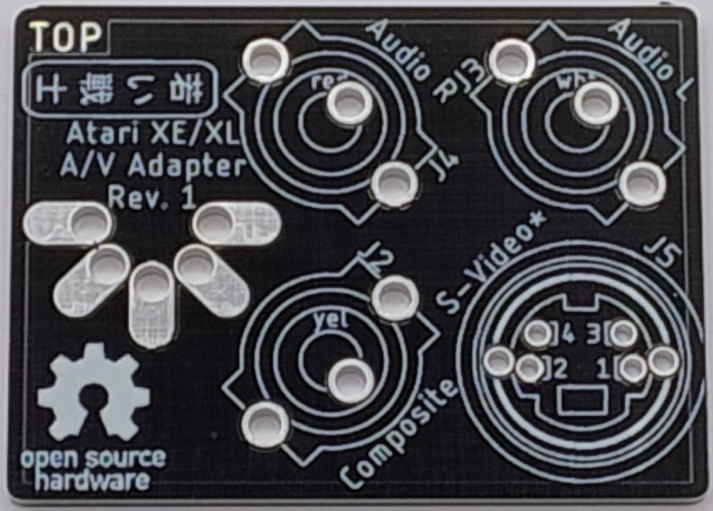 Płytka PCB adaptera audio-wideo do Atari XE i XL