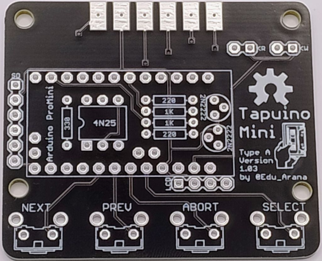 Płytka PCB Tapuino mini do Commodore, wersja do portu TAPE
