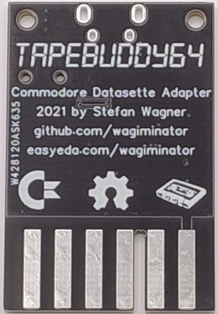 Płytka PCB TapeBuddy64, interfejs pomiędzy Datasette a PC