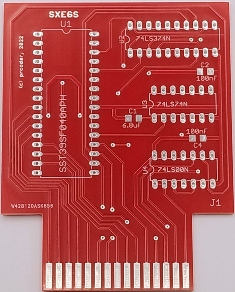 Płytka PCB kartridża SXEGS do Atari