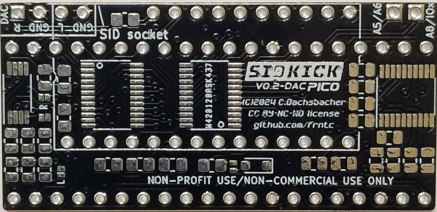 Płytka PCB emulatora SIDkick Pico do Commodore