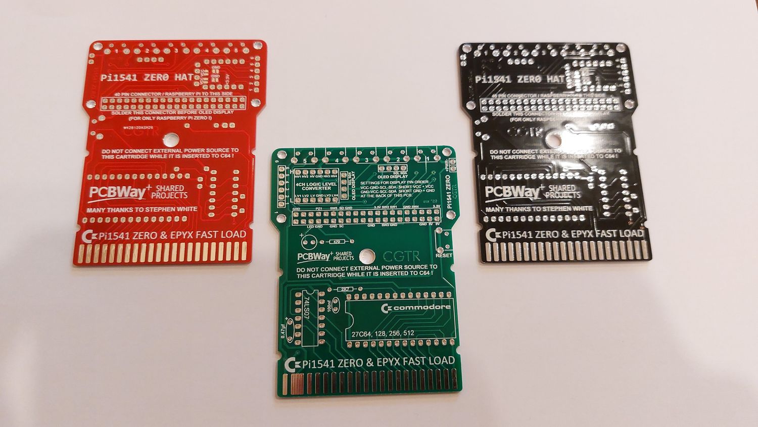 Płytka PCB emulator Pi1541 wraz z Epyx FastLoad