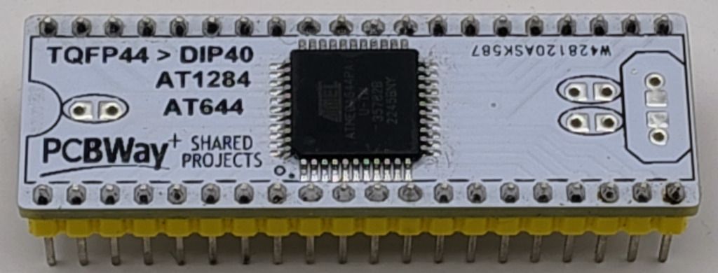 Atmega 644PA na płytce PCB DIP 40