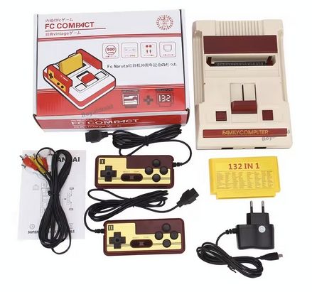 Konsola do gier vintage 8-bitowa do kartridży Famicom/Pegasus