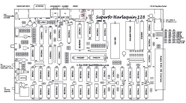 PCB for ZX Spectrum Harlequin 48 clone ver. 3H