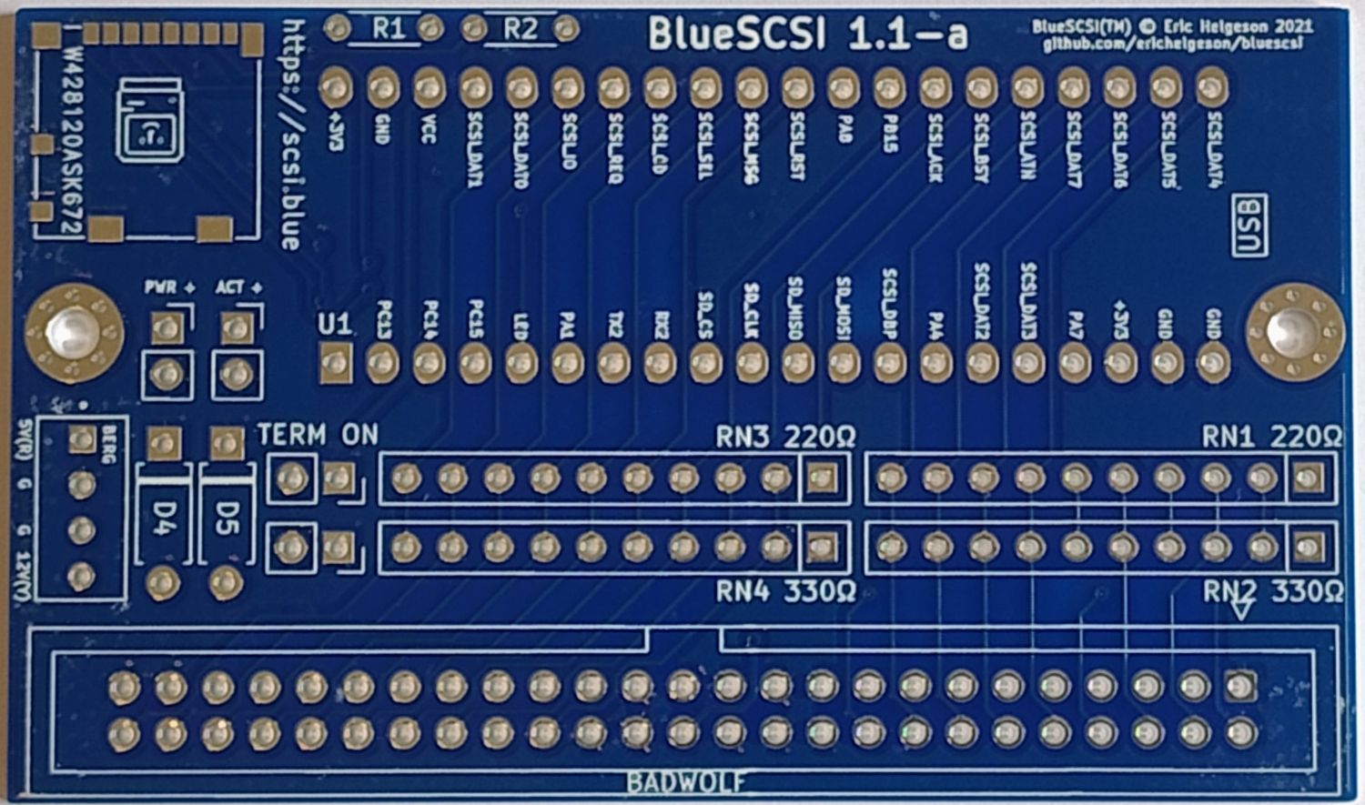 Płytka PCB do projektu BlueSCSI