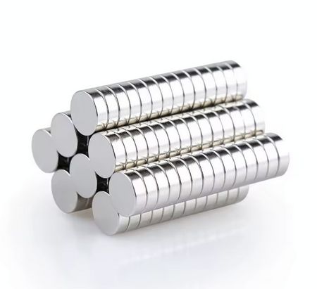 Mocny magnes, okrągły, średnica 10mm, wysokość 2mm, 2 sztuki