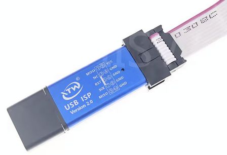 USB ISP AVR ATMEL Programmer in a Metal Case, 10pin