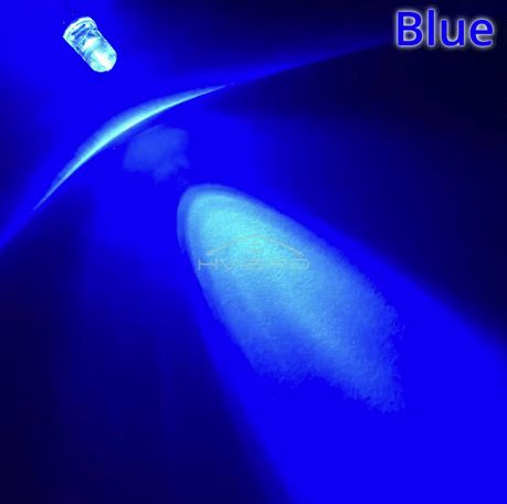 Dioda LED niebieska, przeźroczysta, średnica 5mm, cena za 10 szt.