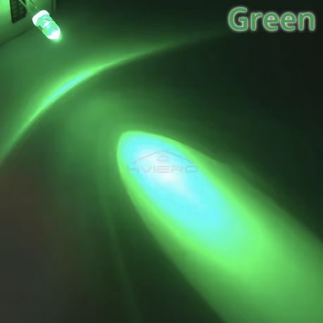 Green LED diode, transparent, diameter 5mm, set of 10