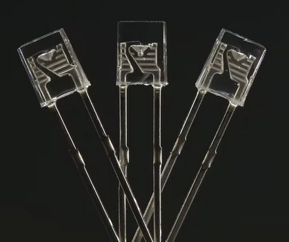 Rectangular LED diode 2 x 5 x 7 mm, white color, 10 pieces