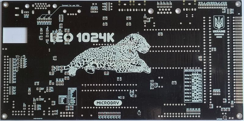 PCB Pentagon LEO 1024 Board, ZX Spectrum Clone