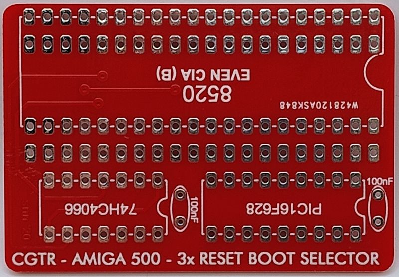 Amiga R500 PCB Boot Selector 3xReset, Rev.3
