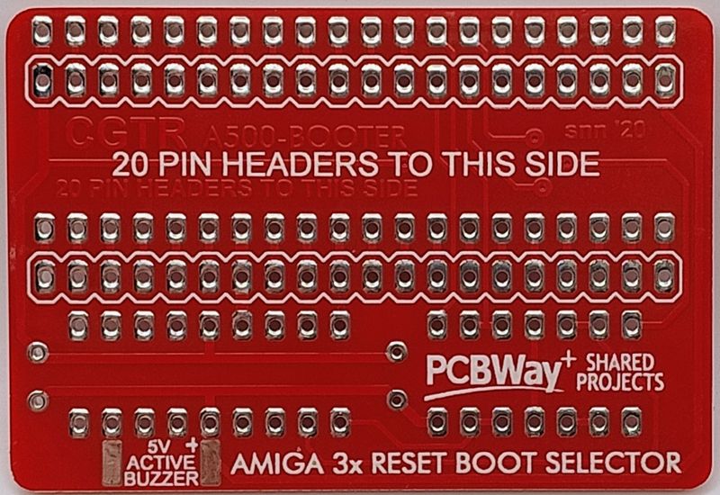 Amiga R500 PCB Boot Selector 3xReset, Rev.3