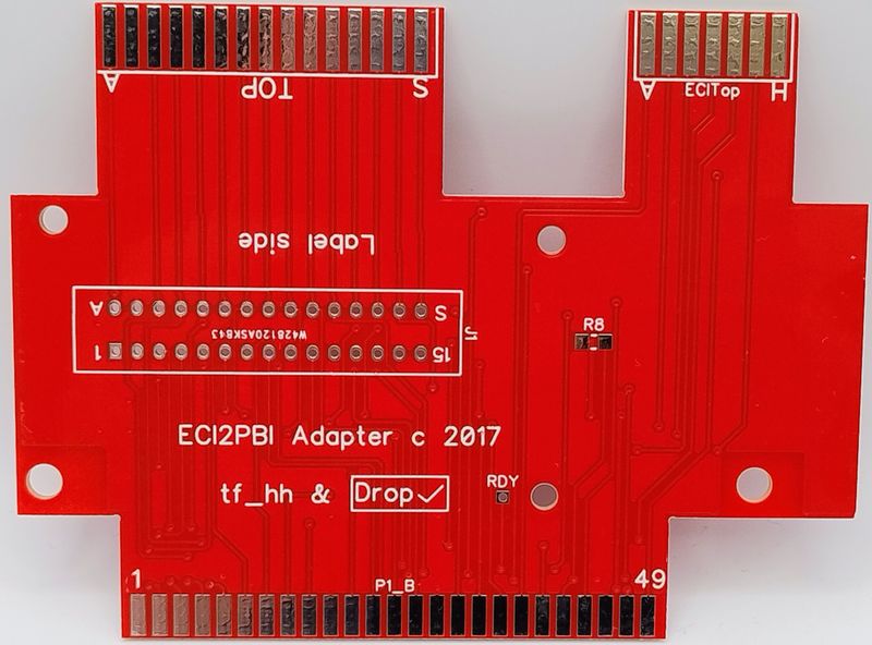 Atari XE ECI Port to XL PBI Angle Cart PCB Board