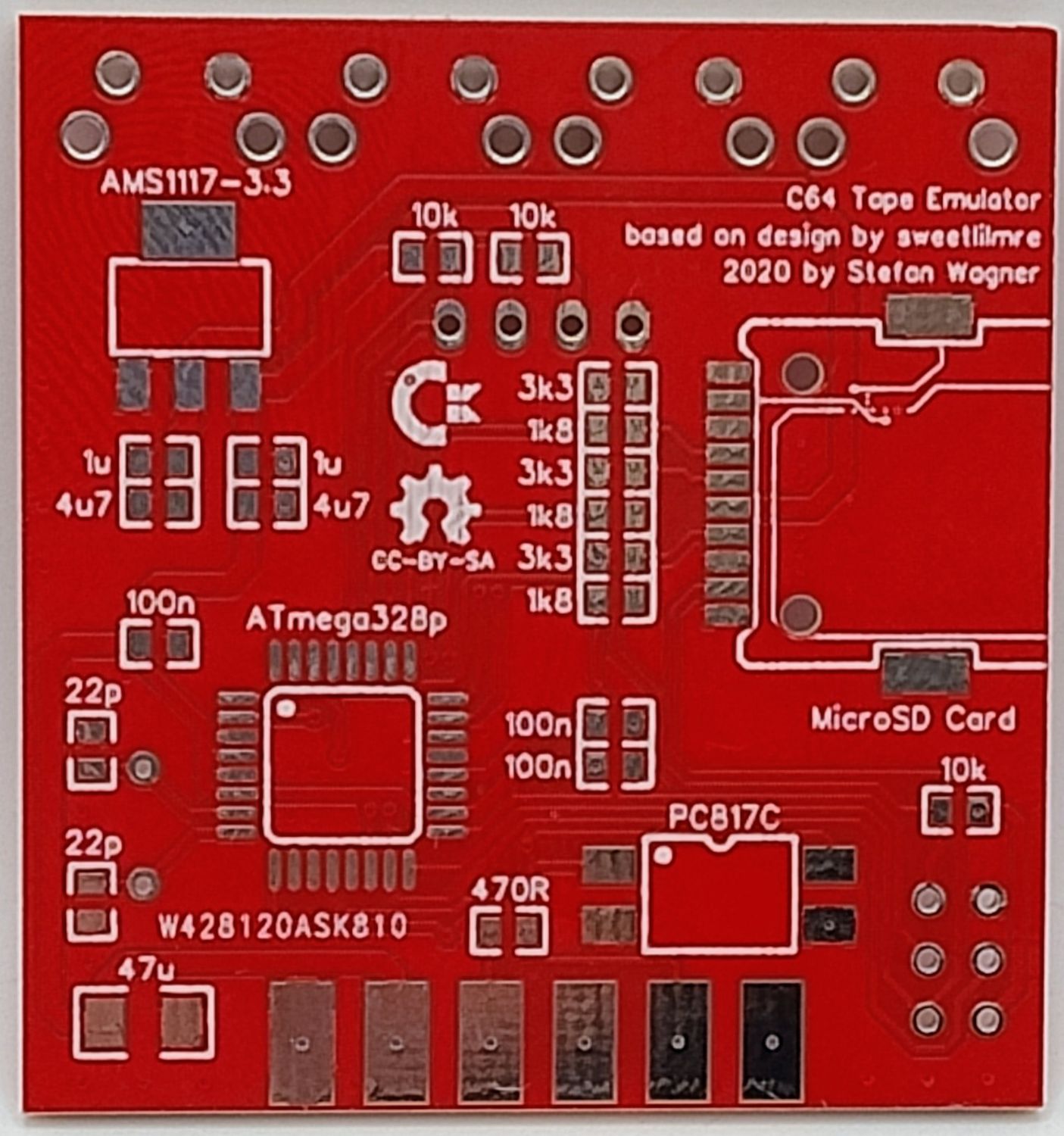 Tapuino Mini PCB for Commodore, OLED 0.96"