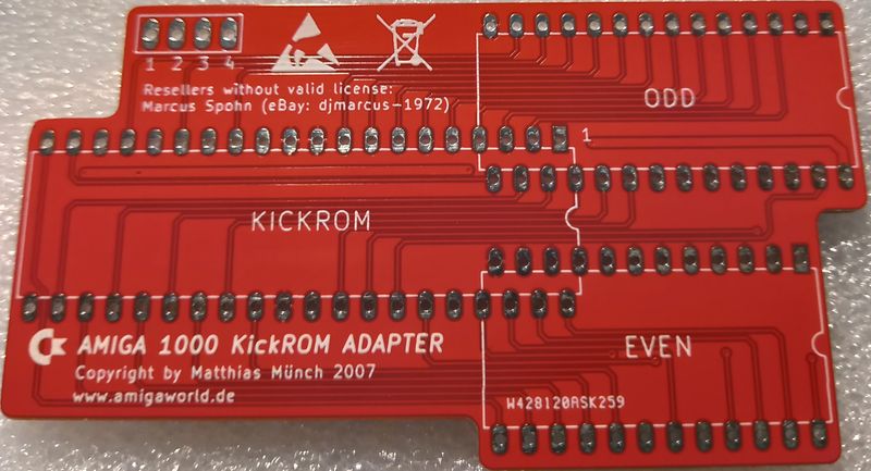 Kickstart ROM PCB for Amiga 1000