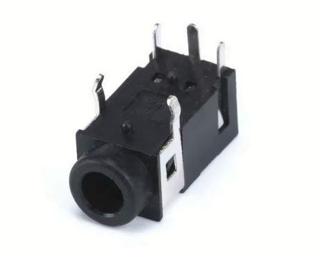 PJ-322 audio jack, 4-pin, for PCB