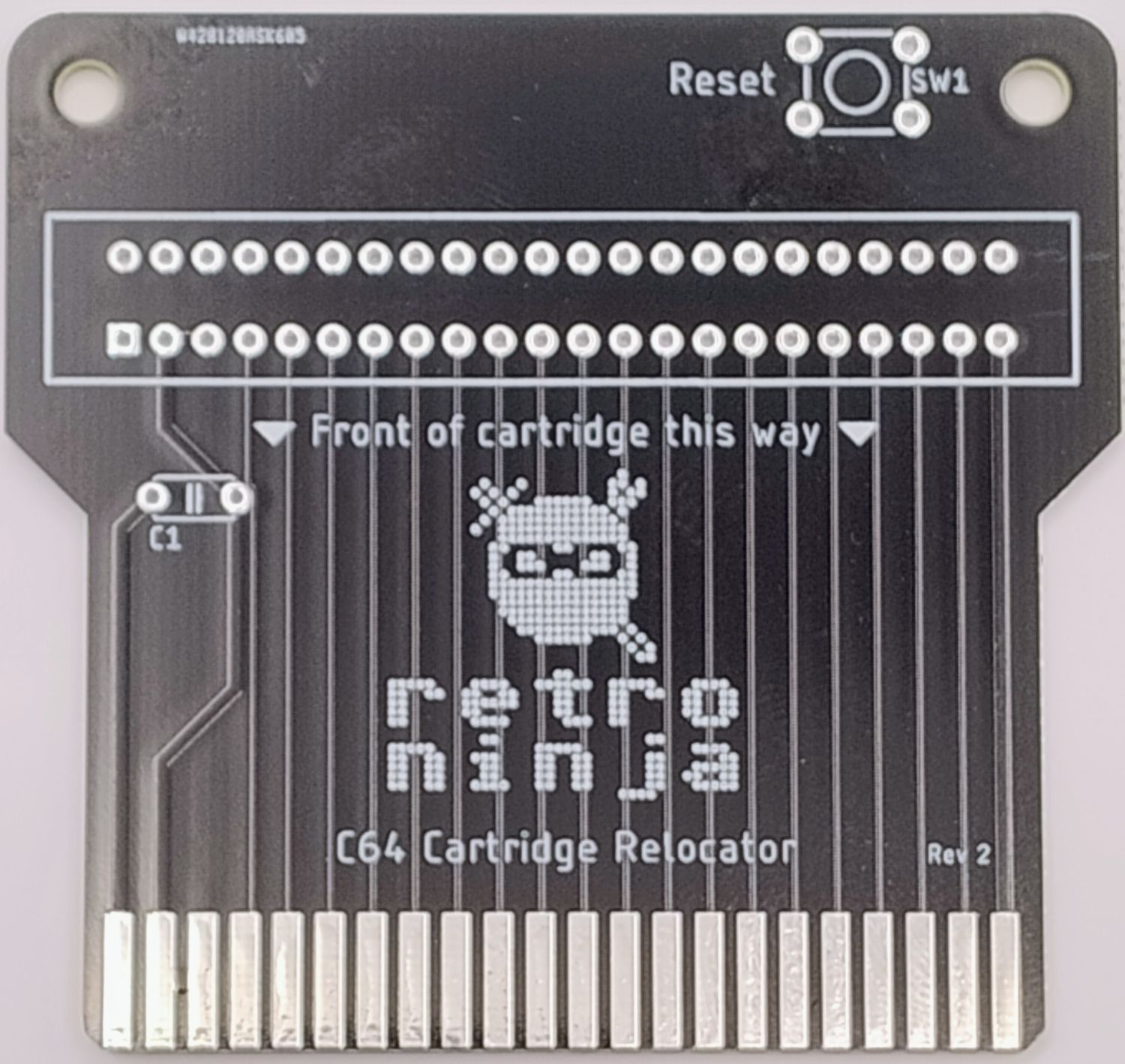Vertical Adapter PCB for Commodore C64