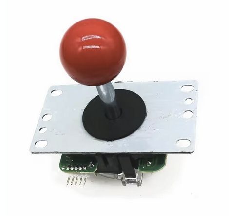 Joystick with microswitches and 5-pin connector, red