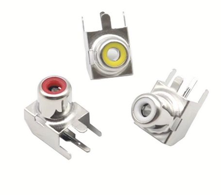 CINCH RCA Socket for PCB, White
