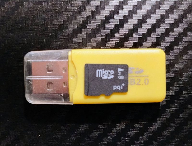 microSD Card 2Gb with USB Adapter, for Older Devices
