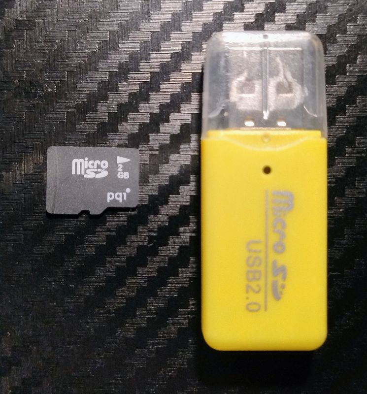 microSD Card 2Gb with USB Adapter, for Older Devices