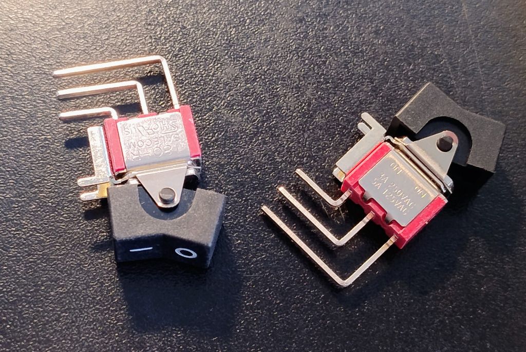 ON/OFF Rocker Switch for PCB, 3 pins