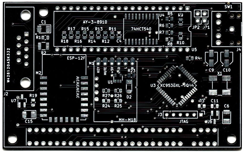 PCB board for the KAYaX project for ZX Spectrum