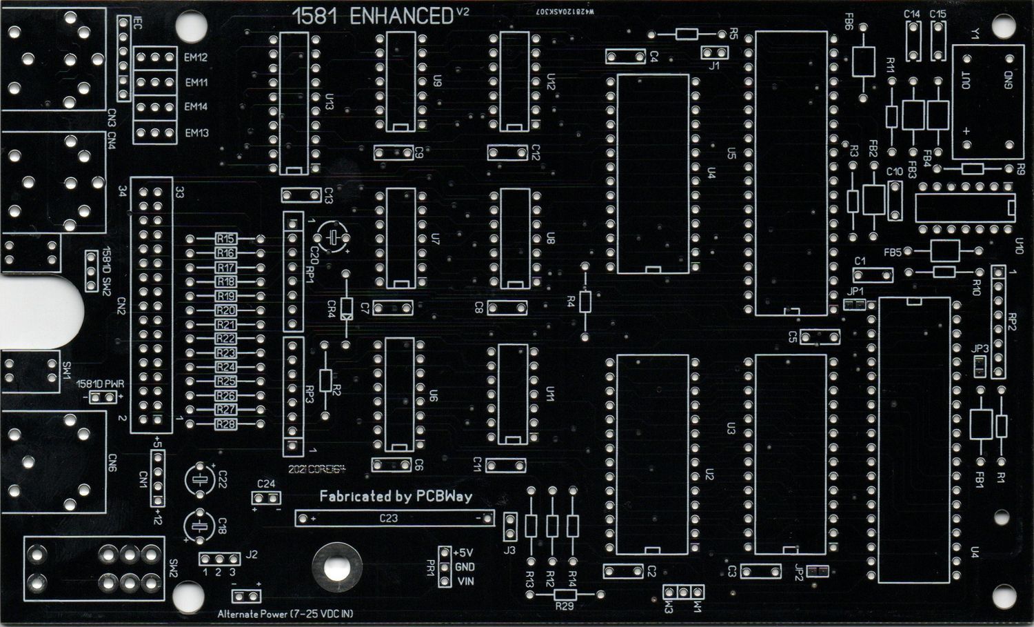 PCB board for 3.5-inch disk drive, model 1581 for Commodore