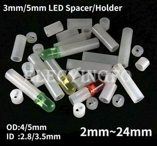 LED Spacer Sleeve for 3 mm Diameter, 20 pcs