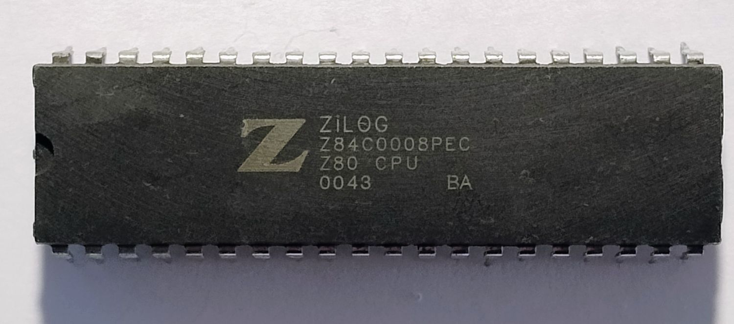 Processor Z80, Z840008PEC, by ZILOG, used