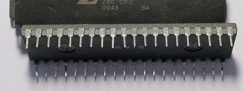 Processor Z80, Z840008PEC, by ZILOG, used