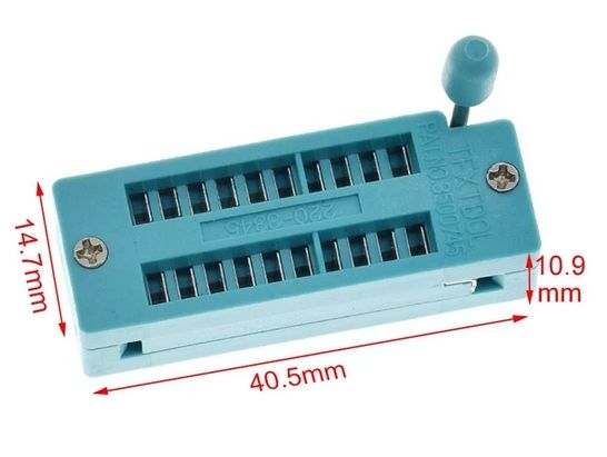 ZIF (Zero Insertion Force) Socket 20-pin