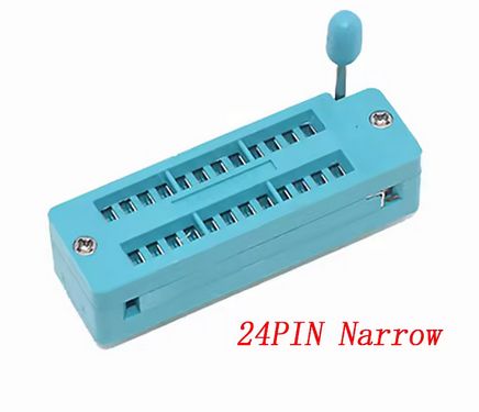 ZIF Socket (Zero Insertion Force) 24 Pin, Narrow