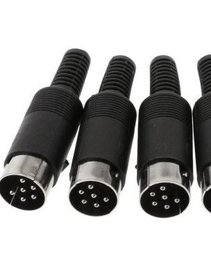 DIN 6-pin Plug, e.g., for Commodore Serial Port