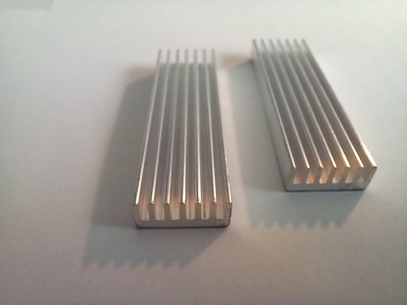 Radiator 50x14x6 with adhesive tape for integrated circuits