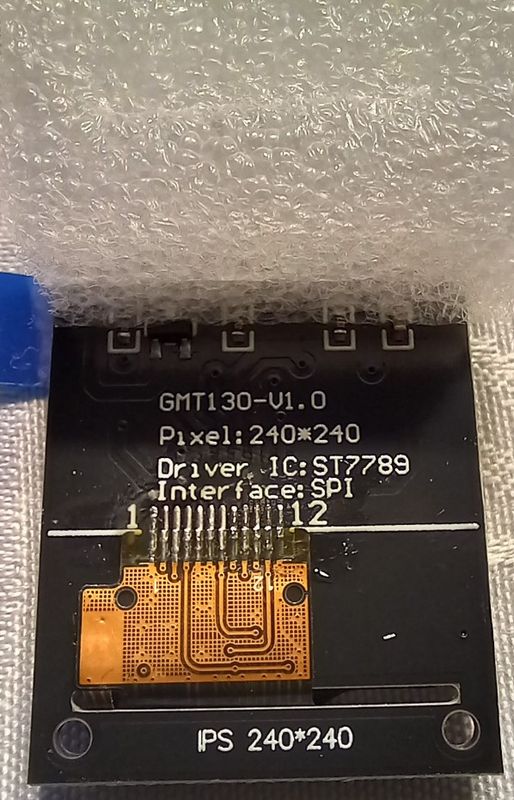 1.3-Inch RGB TFT Display, SPI Interface, ST7789 Driver