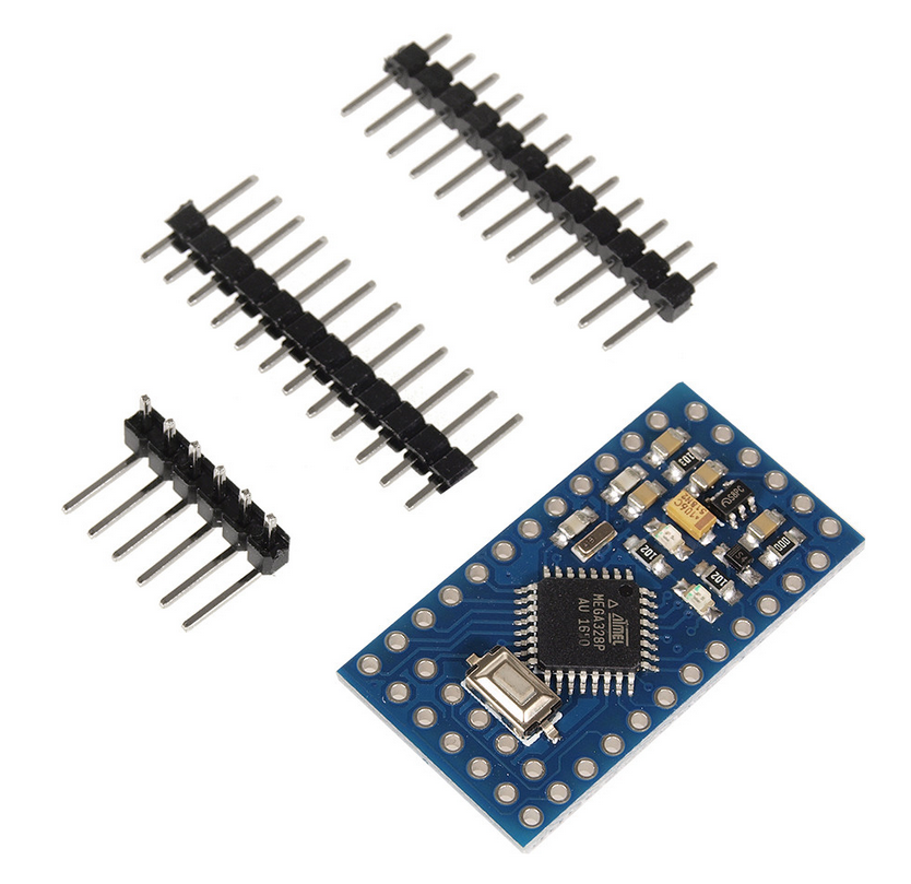 Arduino Pro Mini Compatible Microcontroller, 5V Power Supply, 16MHz Clock