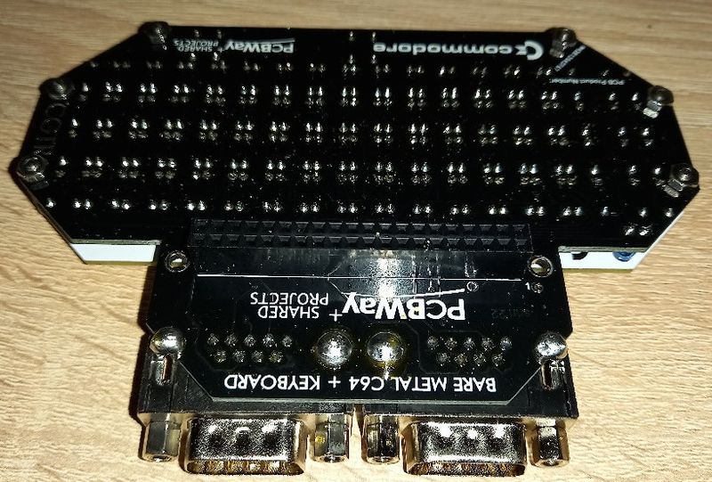 Assembled keyboard and ports for the BMC64 project