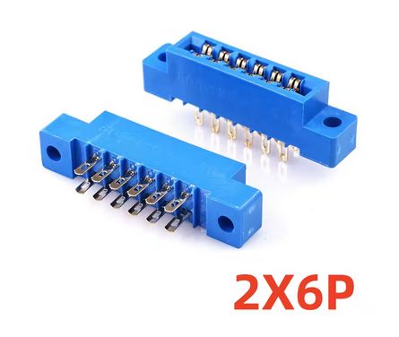 Connector, socket, plug for tape recorder port (TAPE port), 2x6 pins