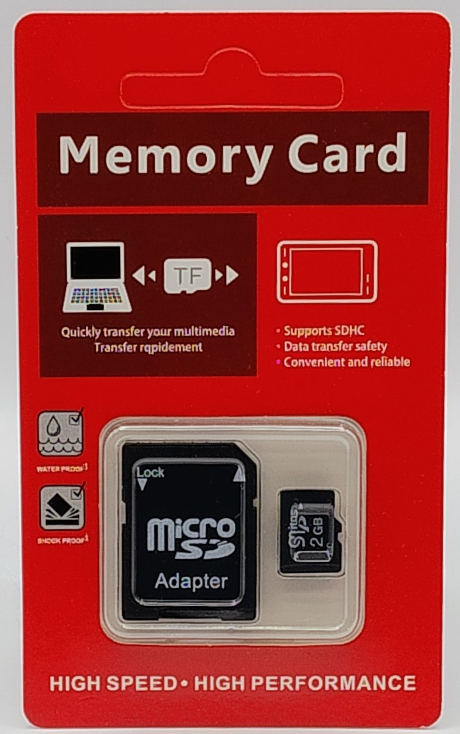 Micro SD Card 2GB with Adapter
