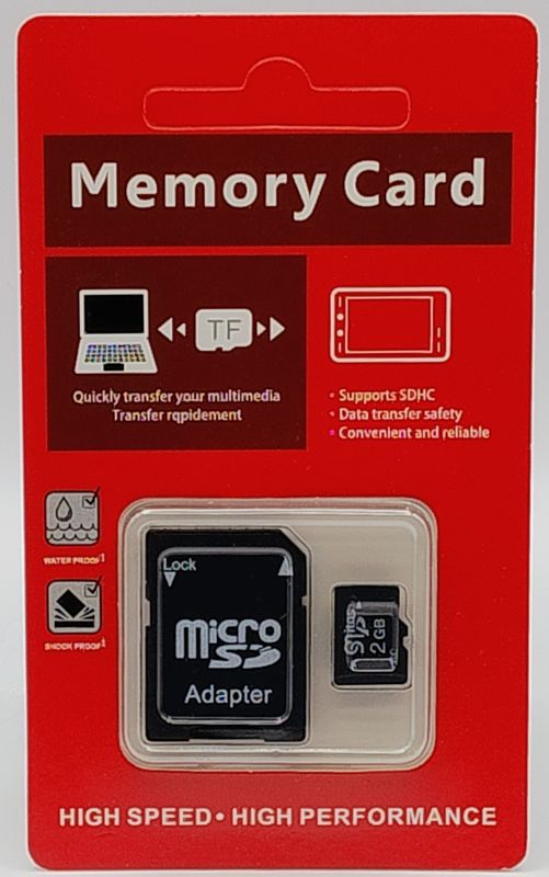 Micro SD Card 2GB with Adapter