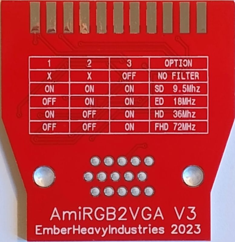 RGB2VGA Adapter PCB for Amiga Computer