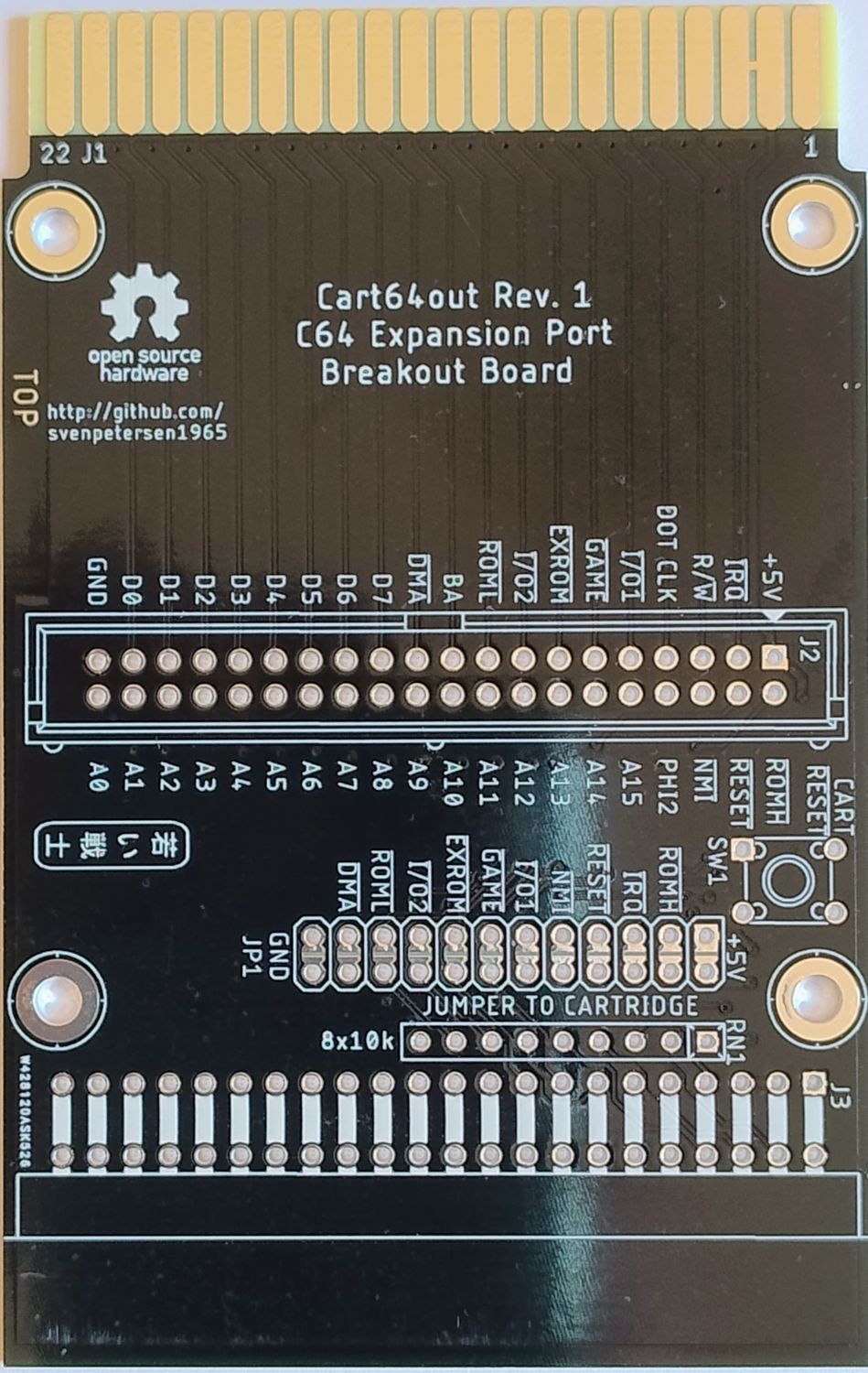 Cart64out PCB Extender for Commodore C64